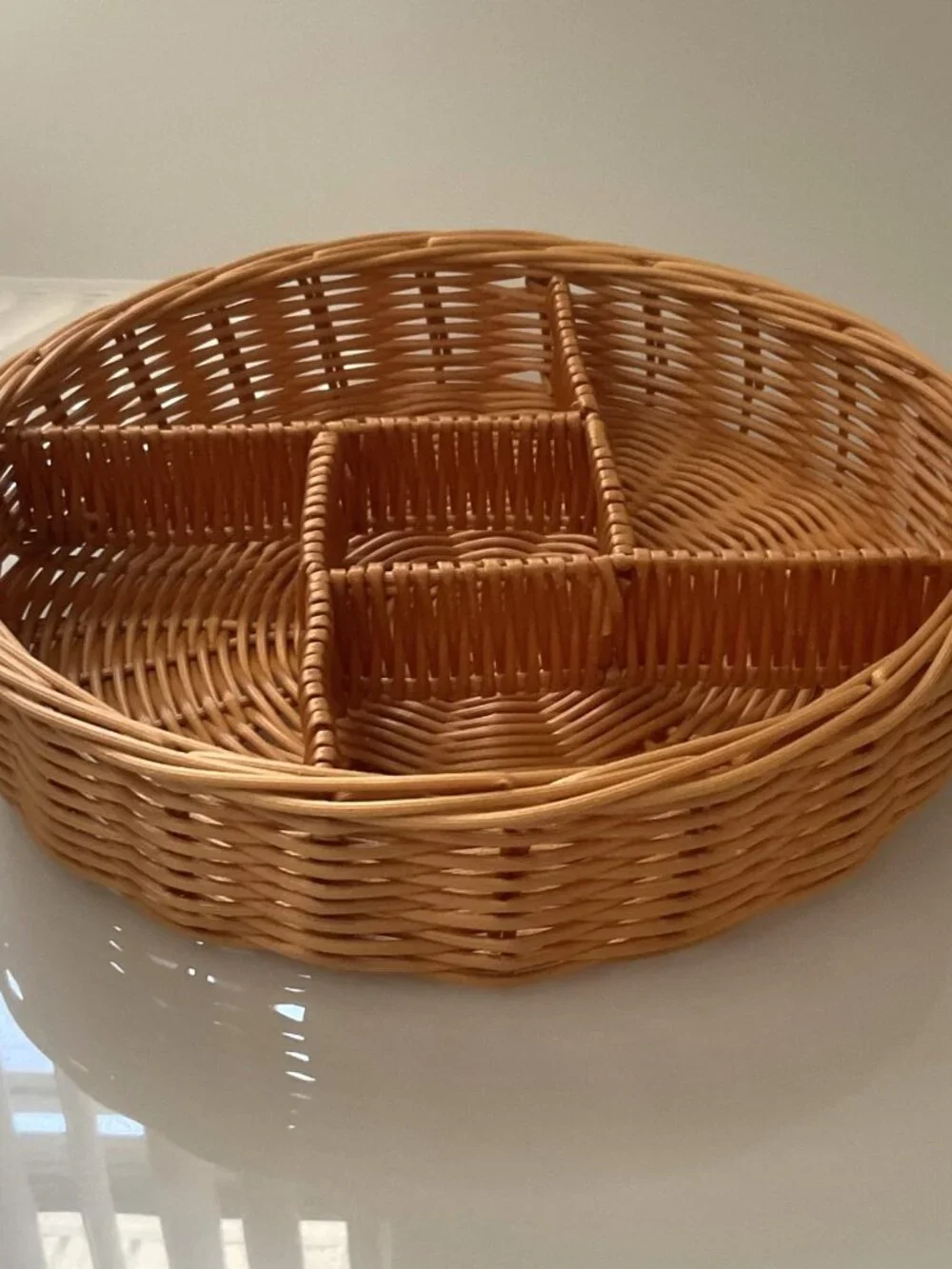 BOHO SERVING STORAGE DIVIDER ORGANIZER WOVEN HOME DÉCOR LIKE NEW